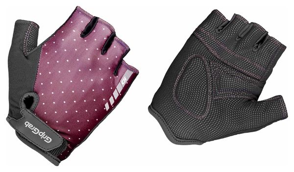 Paire de Gants Courts Femme GripGrab Rouleur Violet Noir