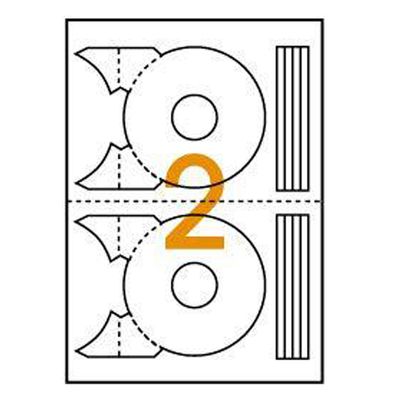 Apli - 40 Étiquettes CD/DVD photo mat