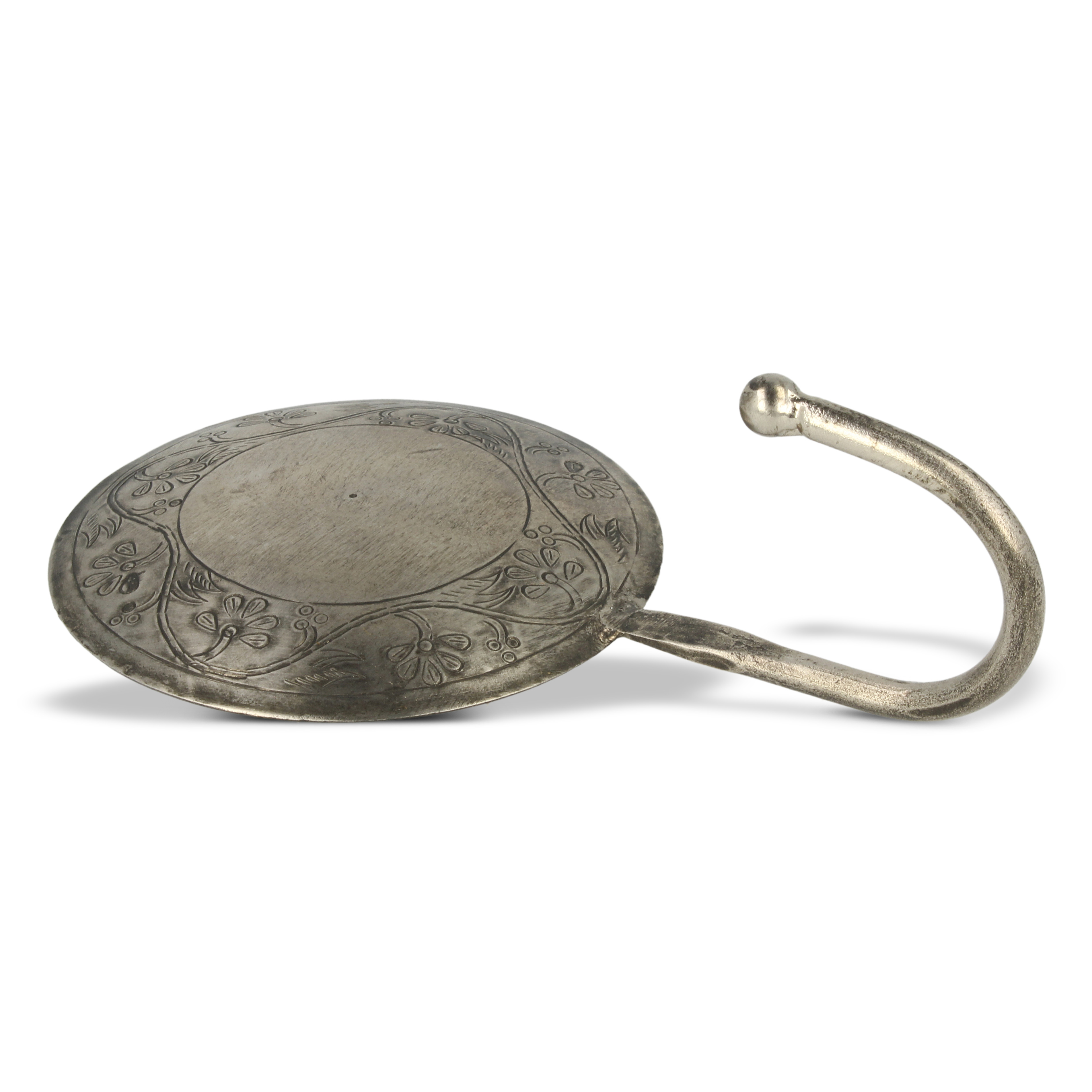 Wandhaken rund 'Modell B', silber, Ø 10 cm von fischer's lagerhaus