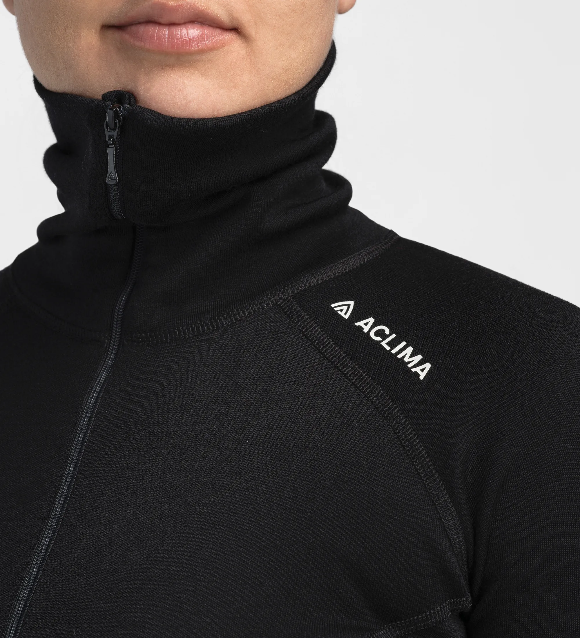 Aclima Women's WarmWool Polo Jet Black