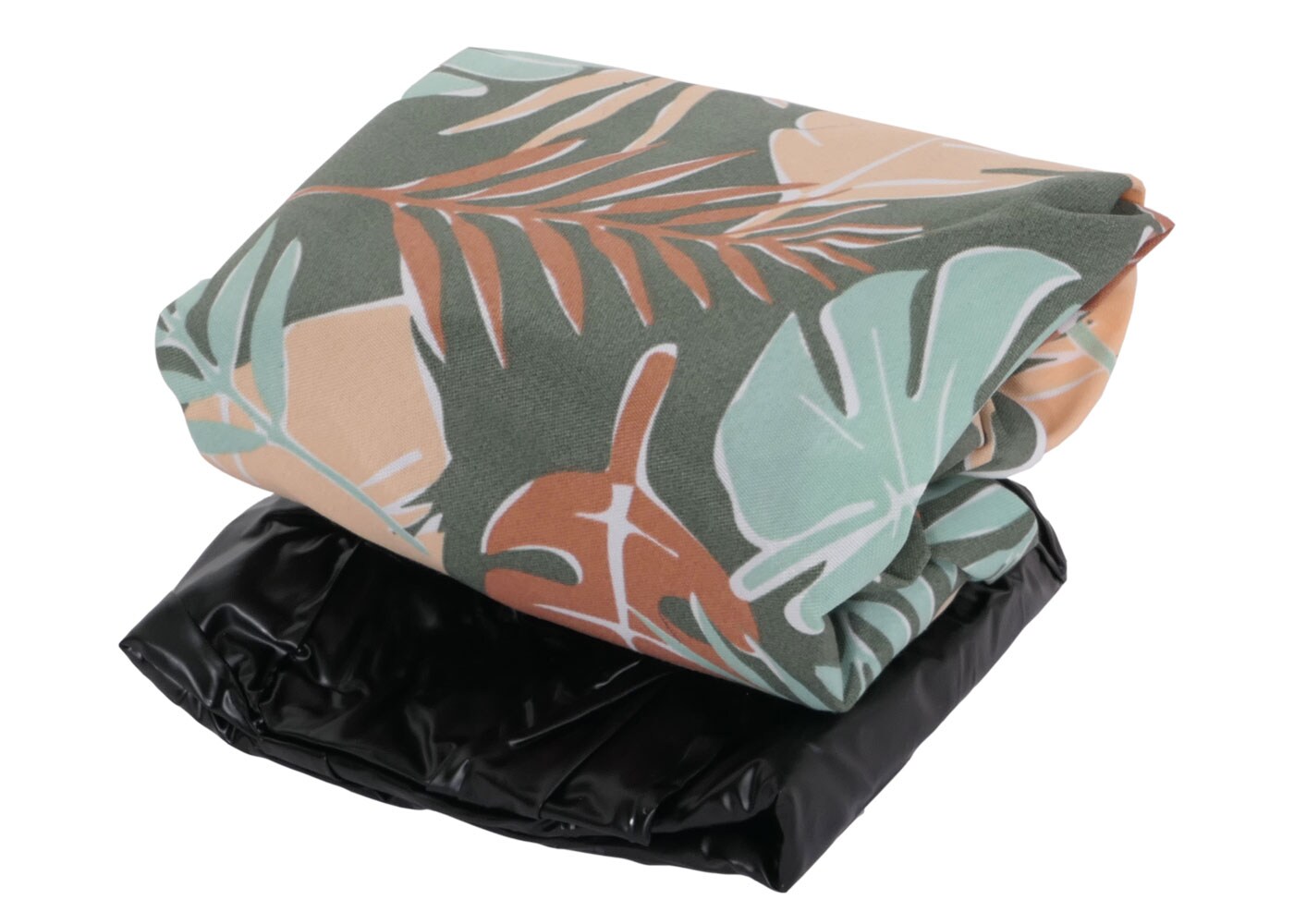 Sitzhocker MCW-G31, Pouf Sitzkissen Sitzsack Gartenhocker, aufblasbar In-/Outdoor Spun Poly 29x55cm ~ Blatt-Design