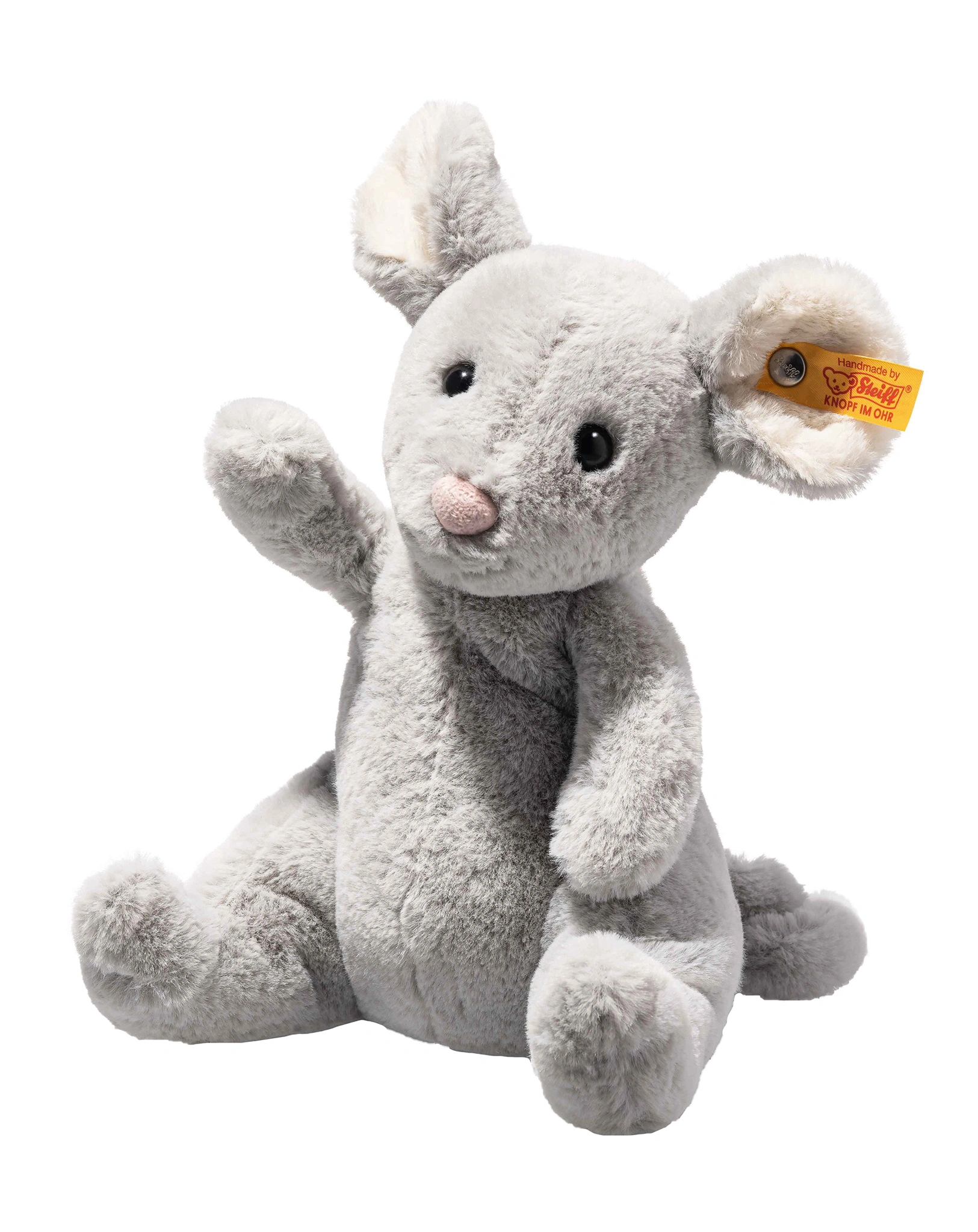 Kuscheltier CHEESY MAUS (19cm) sitzend in grau