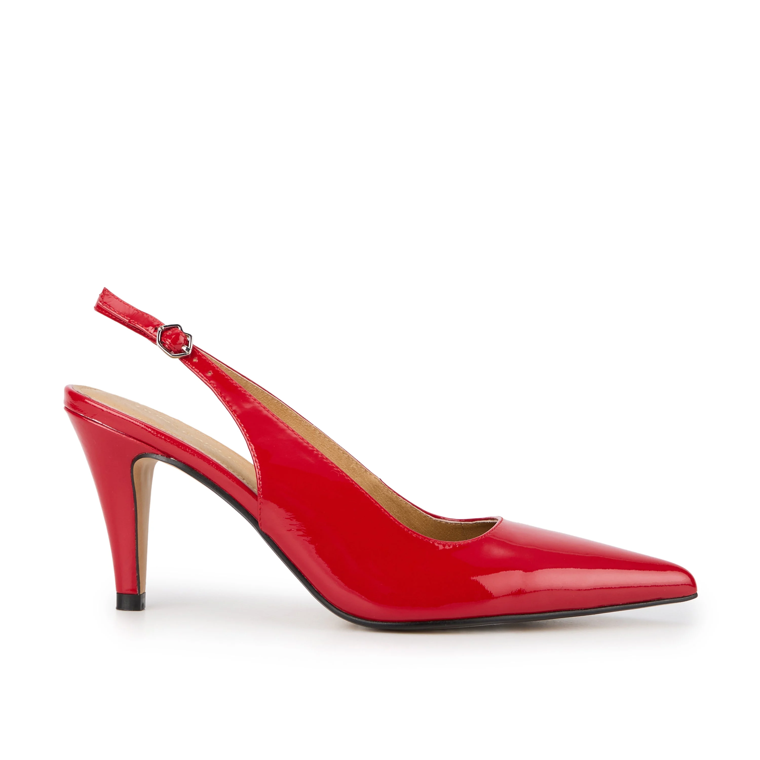 TINA CUIR BRILLANT RUBY - Escarpins en cuir | Rouge