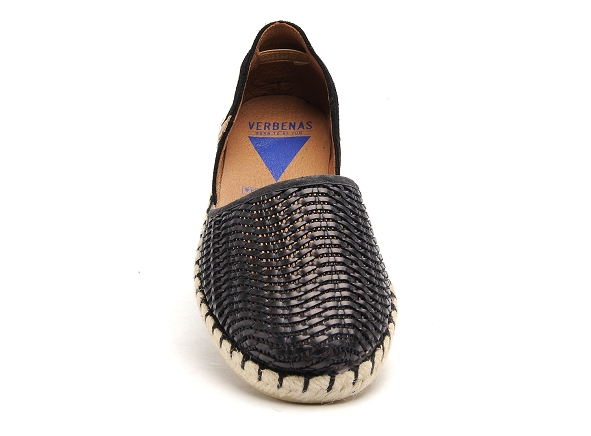 Verbenas ballerines femme carmen tresse noir