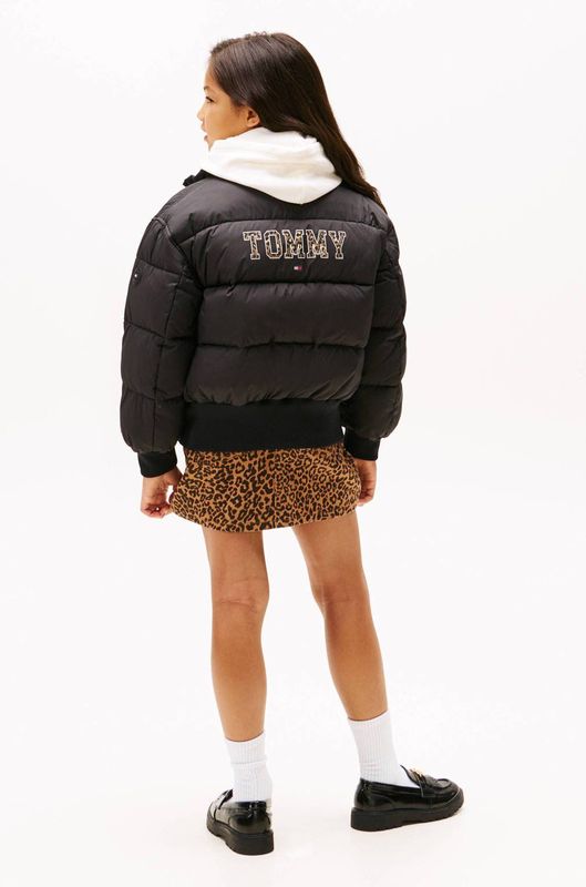 Tommy Hilfiger - REVERSIBLE STRIPE PUFFER BOMBER - Jack - Zwart