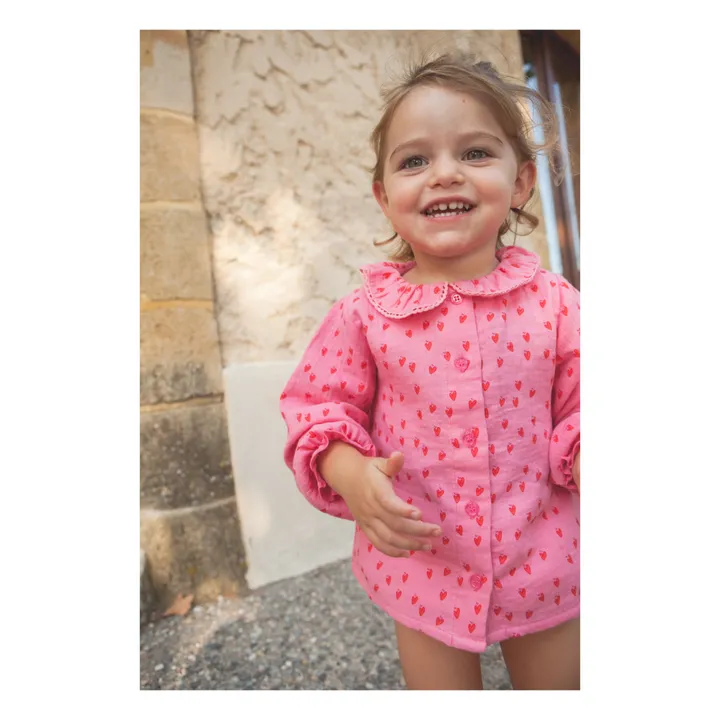 Marlot Paris Blouse Bianca Gaze de Coton | Rose
