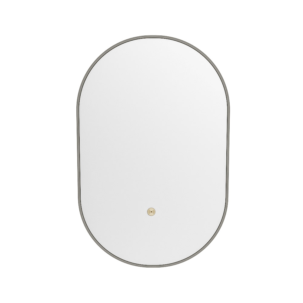 Mondiaz Glow ovale spiegel 45x90cm met verlichting smoke