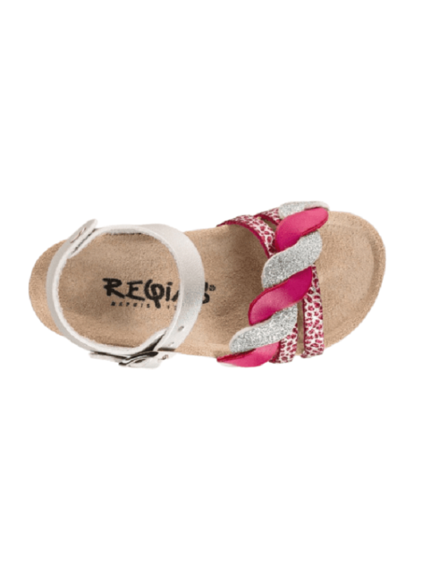 Sandales Fille SYBELLE Fuschia/Argent - Reqins