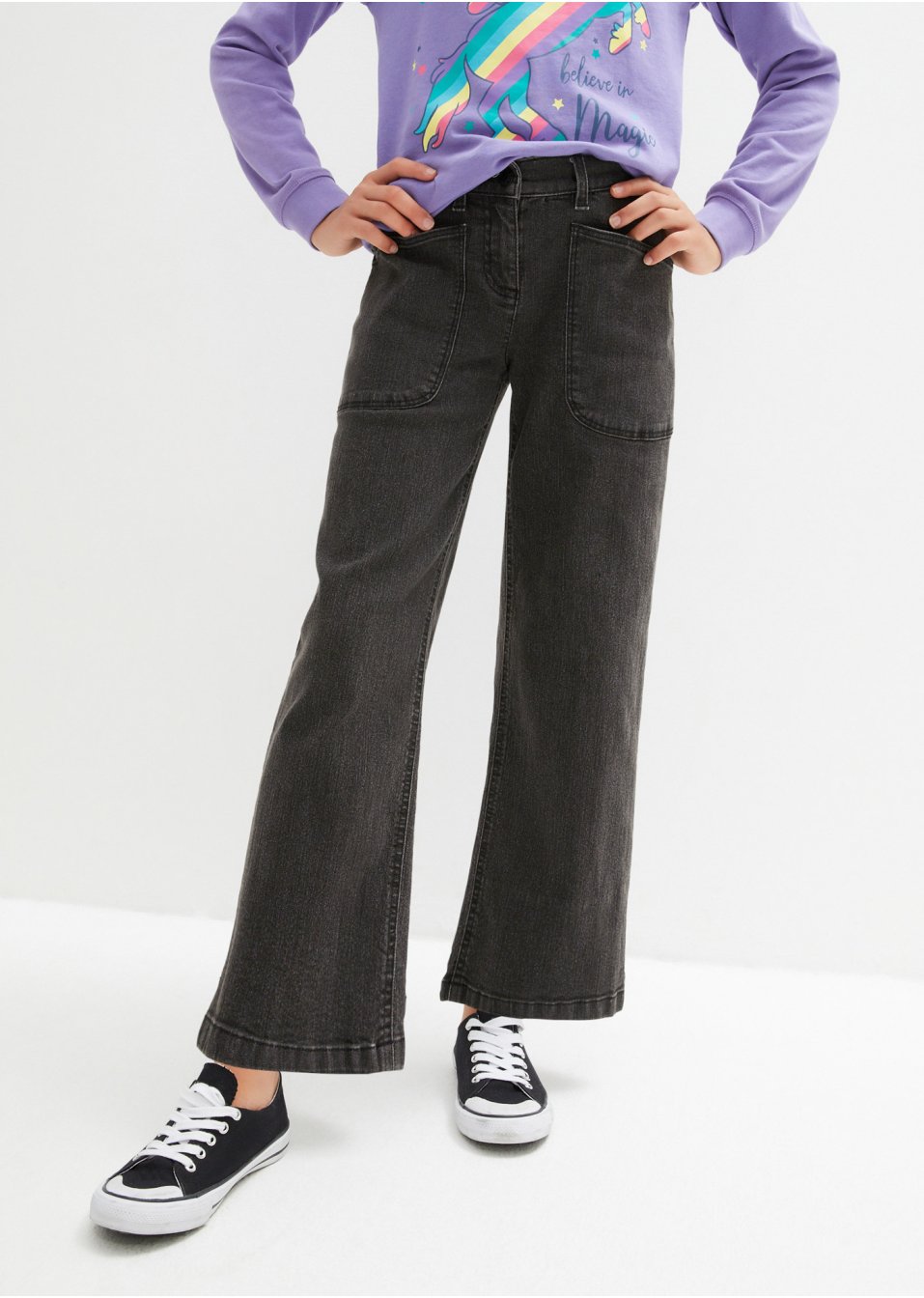 Jean large fille