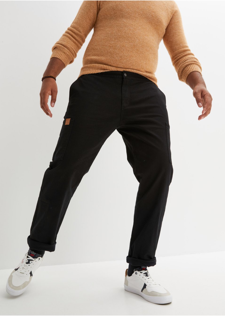 Pantalon thermo extensible Regular Fit avec poches plaquées, Straight