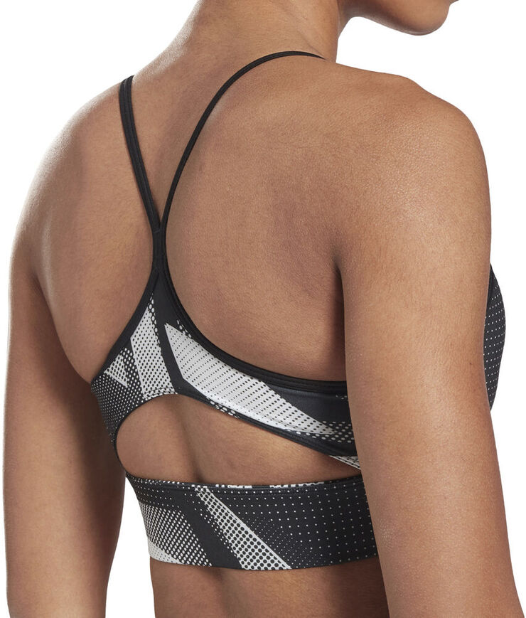 Reebok Meet You There AOP Tri-Back sports bh Grå