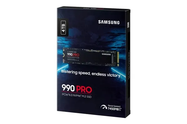 Samsung 990 PRO MZ-V9P4T0BW - SSD - krypteret - 4 TB - intern - M.2 2280 - PCIe 4.0 x4 (NVMe) - 256-bit AES - TCG Opal Encryption