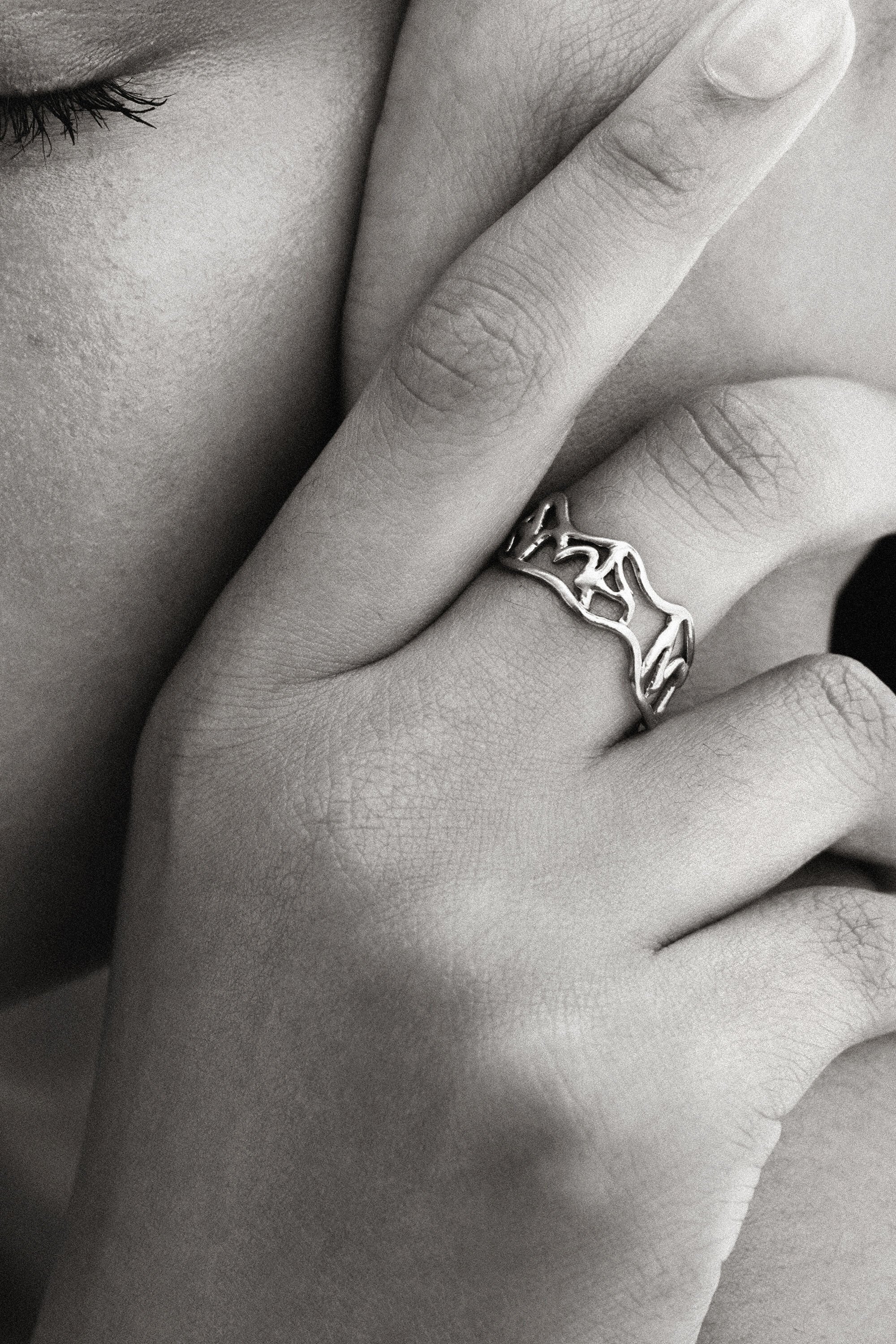 Bague message plaquée argent Zalio