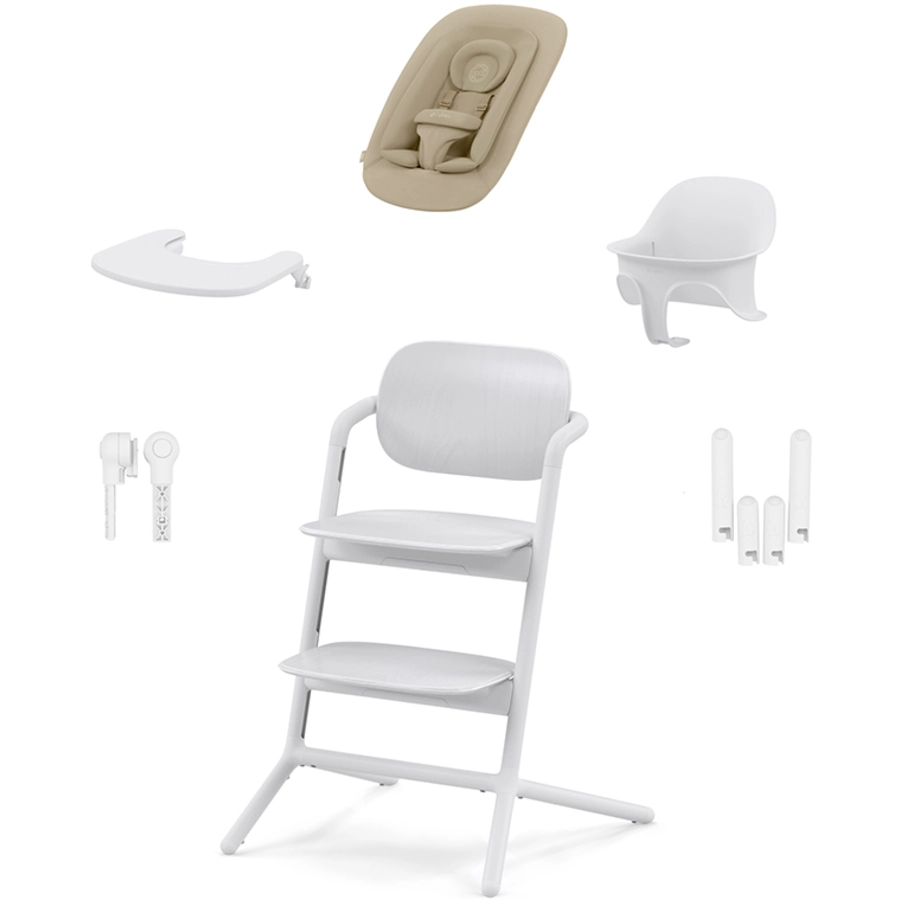 cybex GOLD Hochstuhl Lemo 4 in 1 Set All White