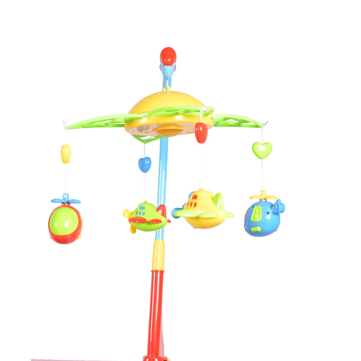 Moni Musikmobile 81005, drehbares Mobile, mit Spielzeug, Musik- u. Lichtfunktion