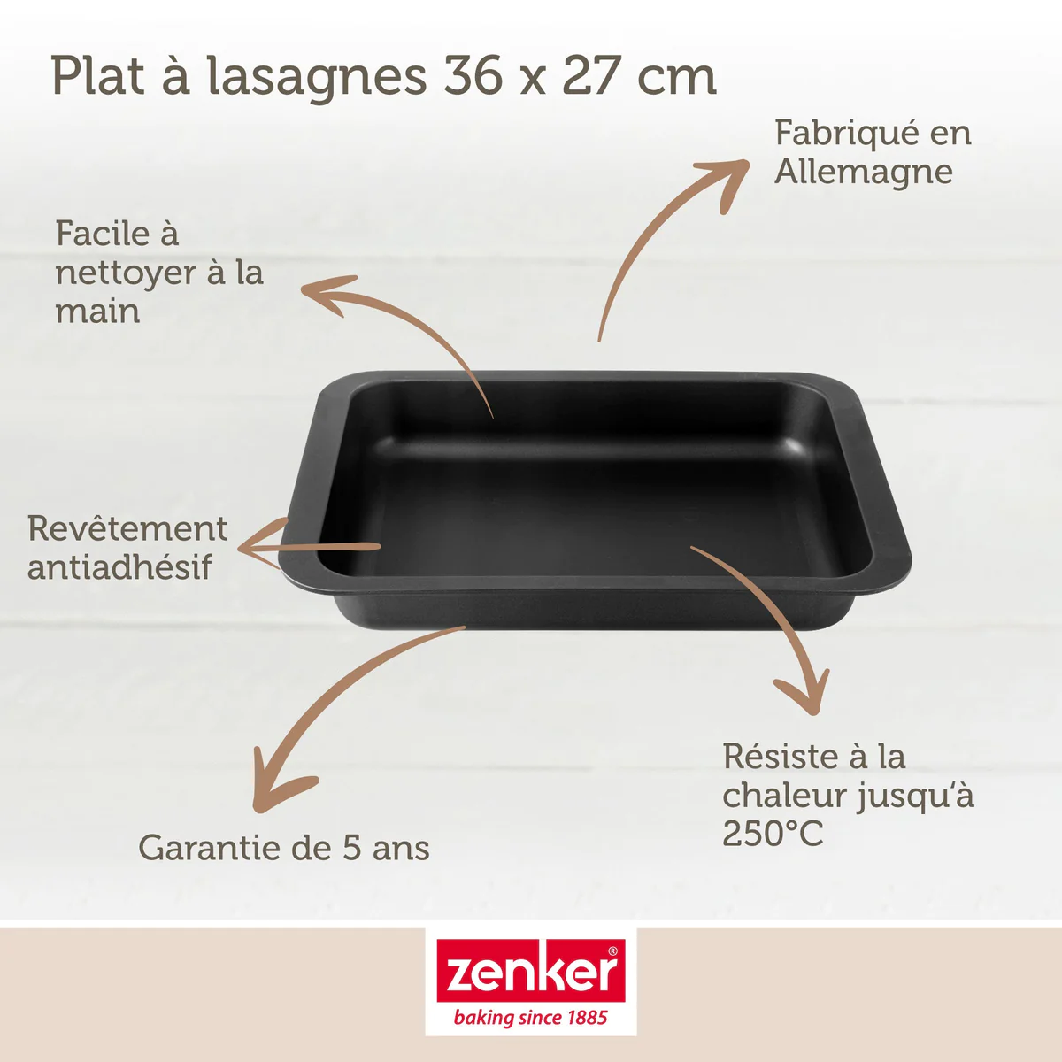 Lot de 2 plats à lasagnes maison 36 x 27 cm Zenker Spécial Countries Z