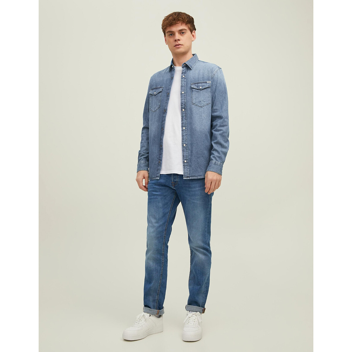 JACK & JONES<br>Camisa jeans elegante Jjesheridan