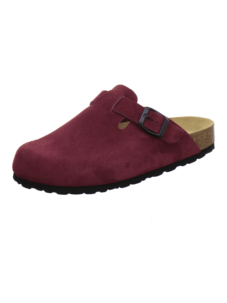 Clogs Damen Leder beere