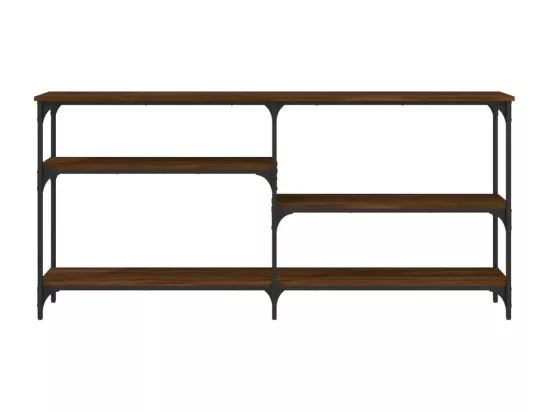 Table console chêne marron 160x29x75 cm Bois d'ingénierie