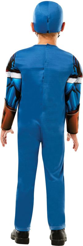 Captain America™ - Kostuum - Blauw - Gevoerd Stof - Inclusief Muts