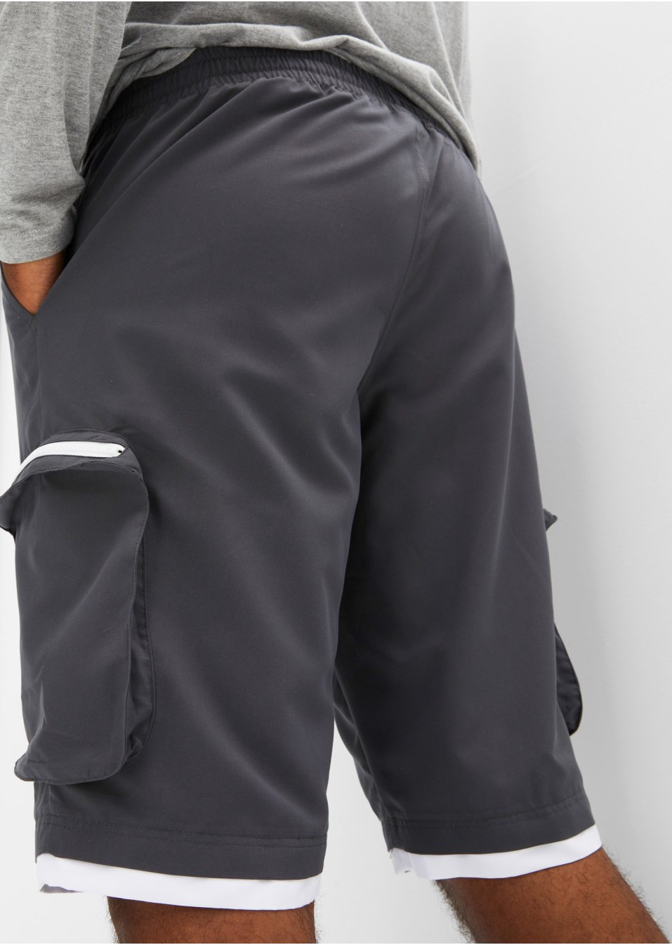 Bermuda cargo taille extensible, Regular Fit