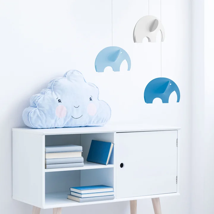 Flensted Mobiles - Olephants Mobile, blau