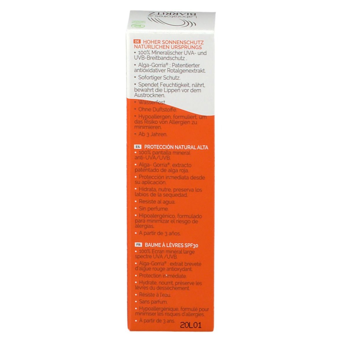 Laboratoires de BIARRITZ ALGAMARIS Bio-Lippenbalsam SPF 30