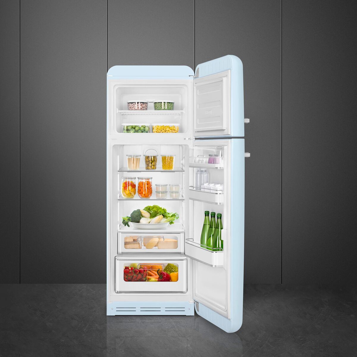 Smeg FAB30RPB6 Kjøl/Frys 172cm Høyrehengslet Pastellblå