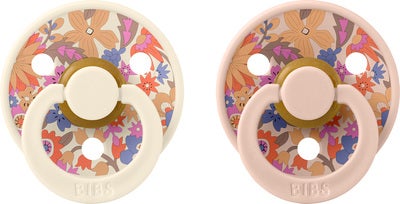 BIBS x Liberty Colour June Blossom Smokk 2-Pakk Lateks Str 1, Blush Mix