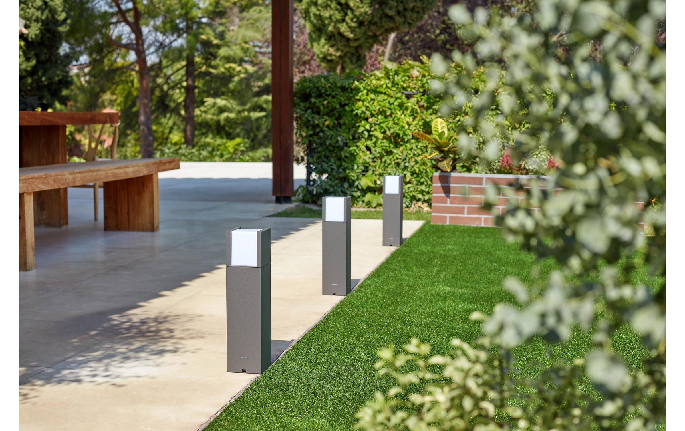 Philips Gartenleuchte »Sockel-Erweiterung 2700K anthrazit« Warmweiss