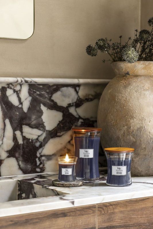 WoodWick - Hinoki Dahlia - Kaars - Groot - Hout - Bloemig