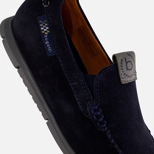 Bugatti Clipperton Instappers blauw Suede