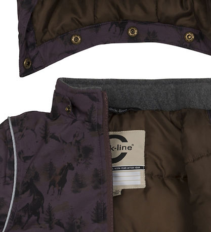 Mikk-Line Winterjacke - Recycelt - Huckleberry m. Print