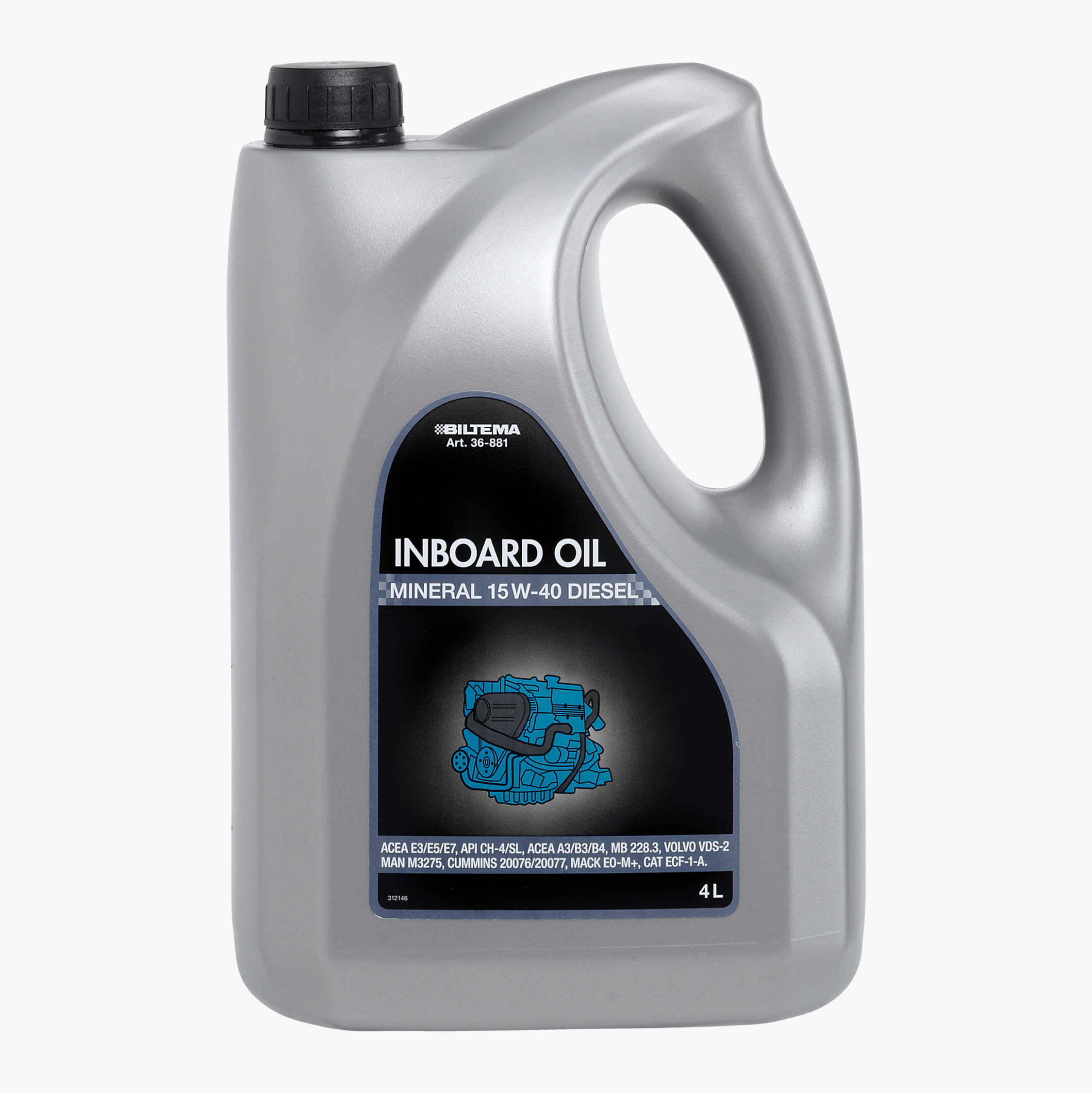 Dieselolje innenbordsmotor 15 W-40, 4 L