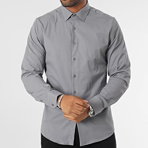 Chemise Manches Longues Gris