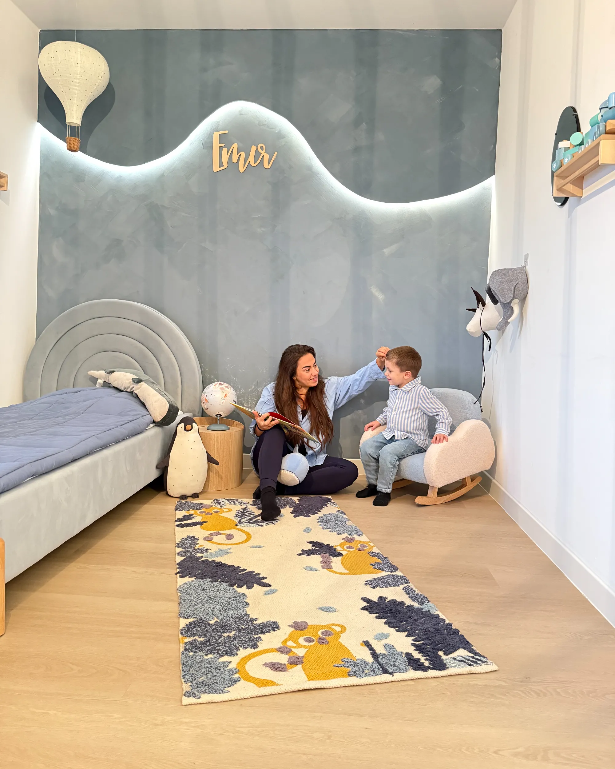 Kindervloerkleed NAIBOS Meerkleurig 80 x 150 cm Katoen