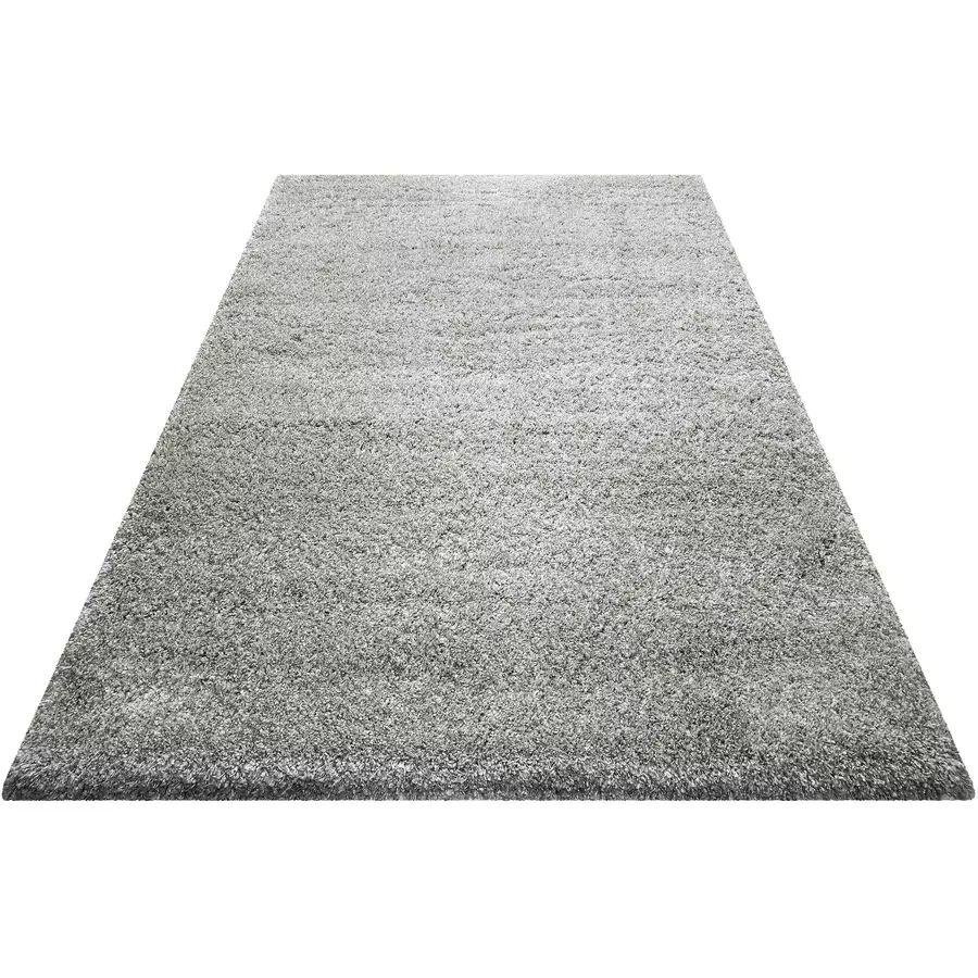 Wecon home basics Hochflorteppich Paula hellgrau creme meliert