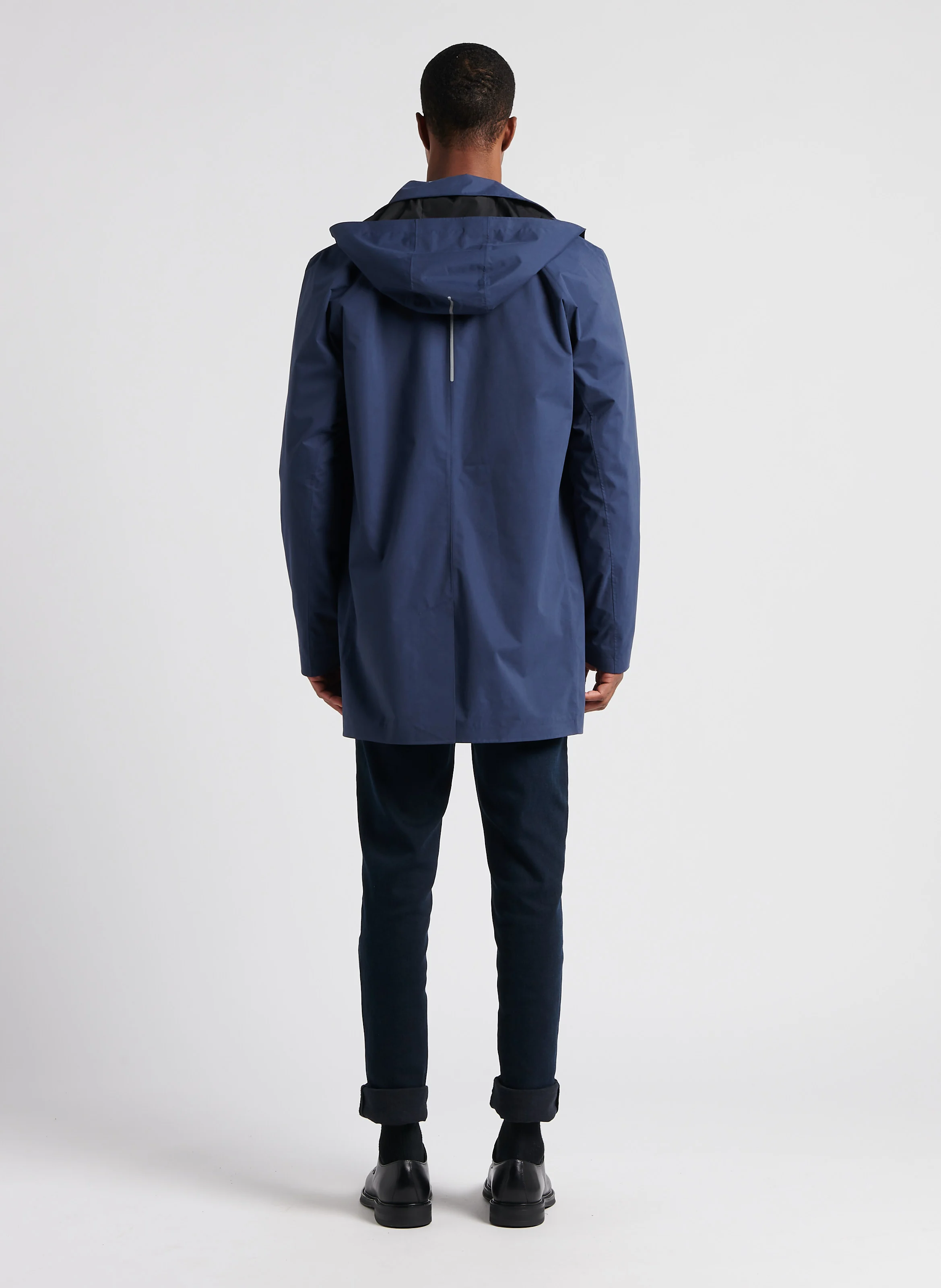 Trench col classique droit | Bleu