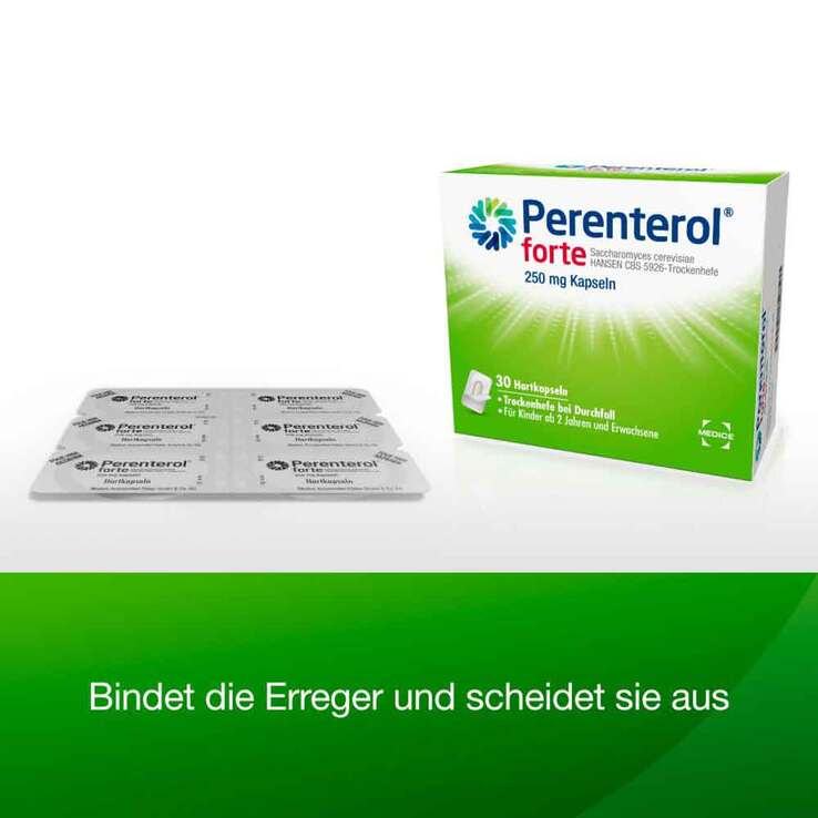 Perenterol forte 250 mg bei akutem Durchfall & zur Vorbeugung, 30 St