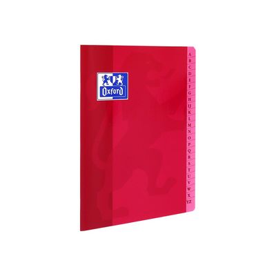 Oxford - Répertoire 17 x 22 cm - 120 pages - petits carreaux (5x5 mm) - disponible dans différentes couleurs