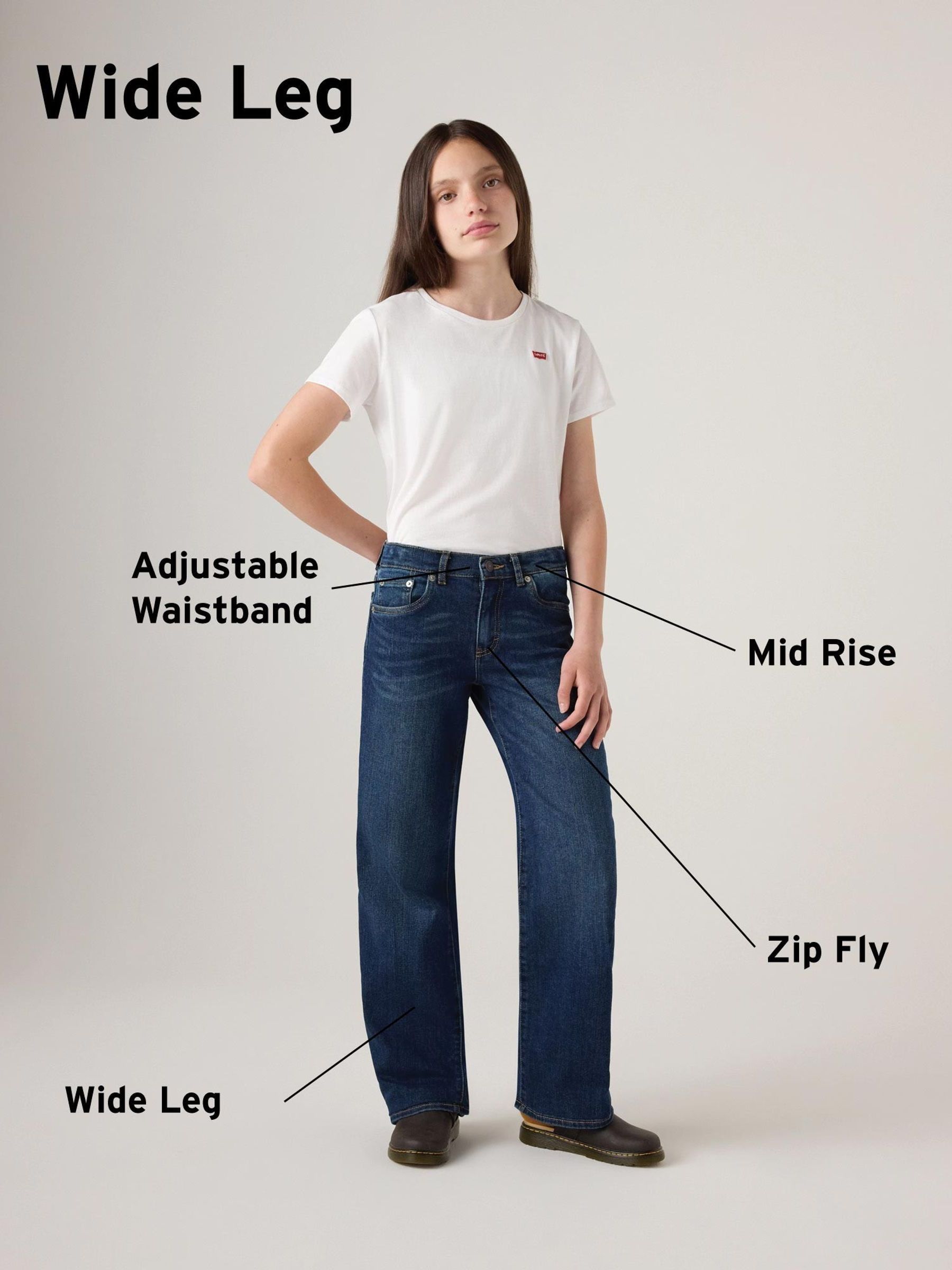 Levi's® jeans met wijde pijpen
