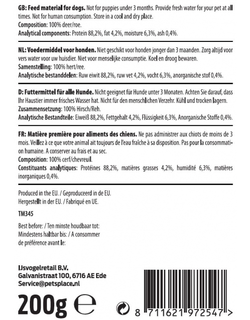 Timo Hert\/Reehuid - Hondensnacks