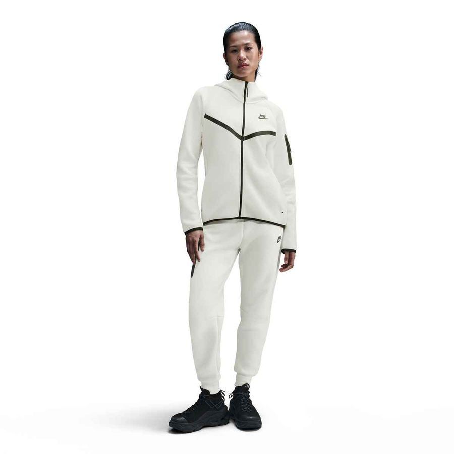Nike Sweat à Capuche Tech Fleece FZ Coupe-Vent - Blanc/Noir Femme