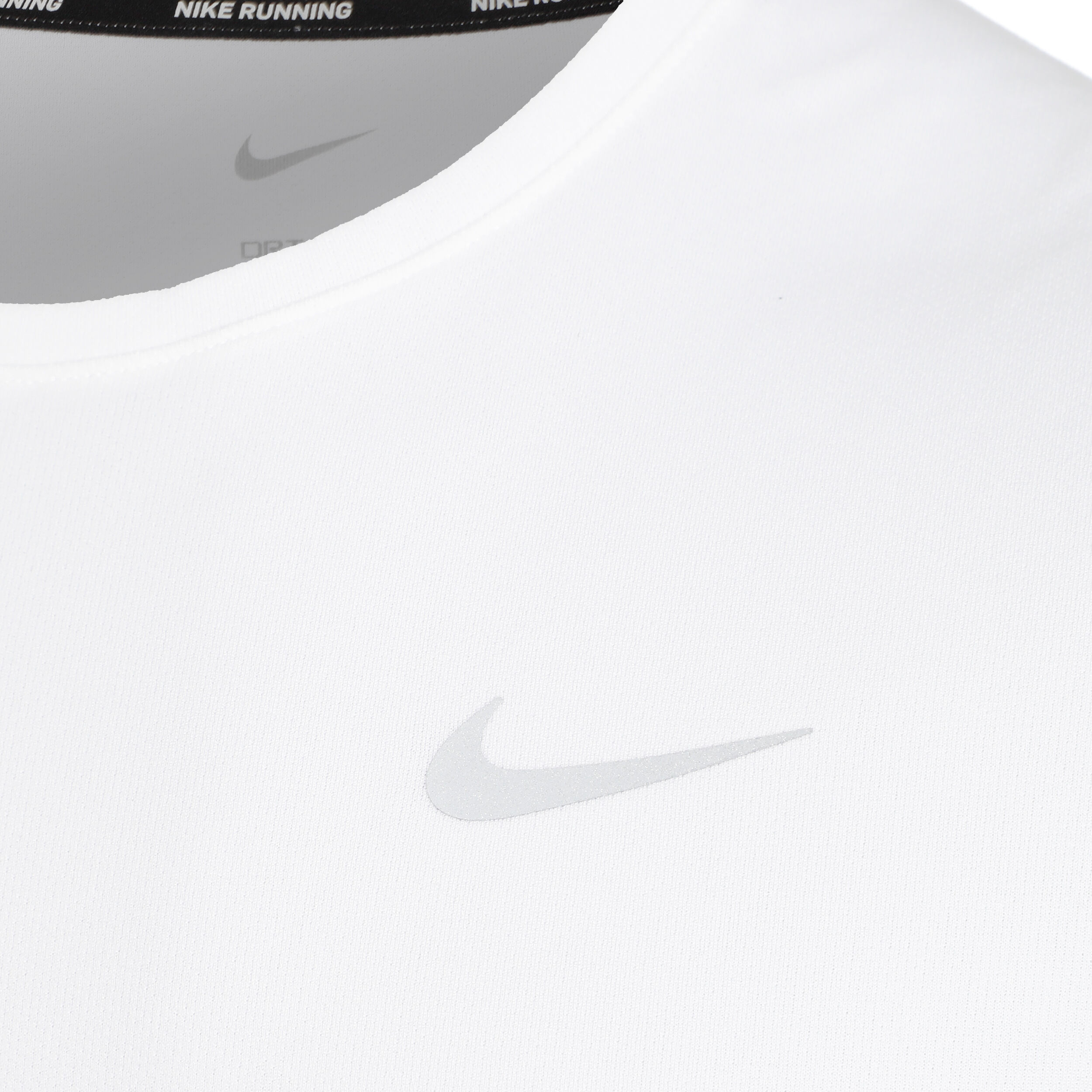 Nike Dri-Fit Miler UV Maillot De Course Hommes - Blanc