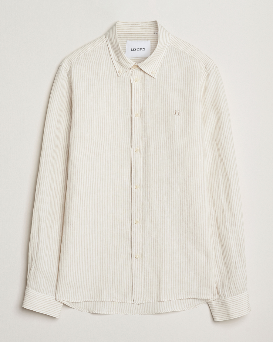 Les Deux Kristian Linen Shirt Ivory/Walnut