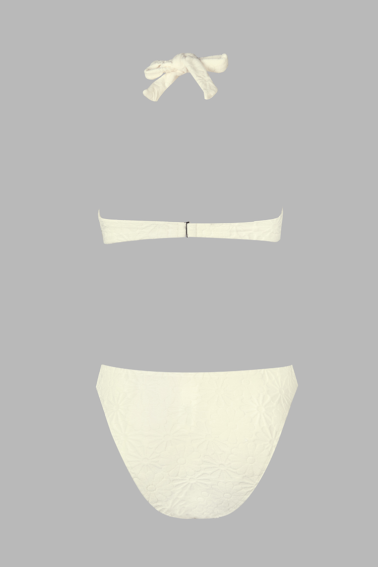 Bikini triangle & hipster en jacquard fleuri
