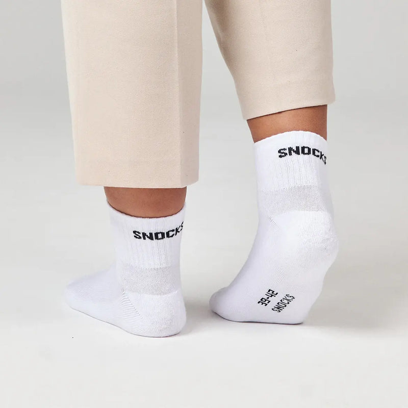Retro Sneaker Socken aus Bio-Baumwolle Weiß (SNOCKS)