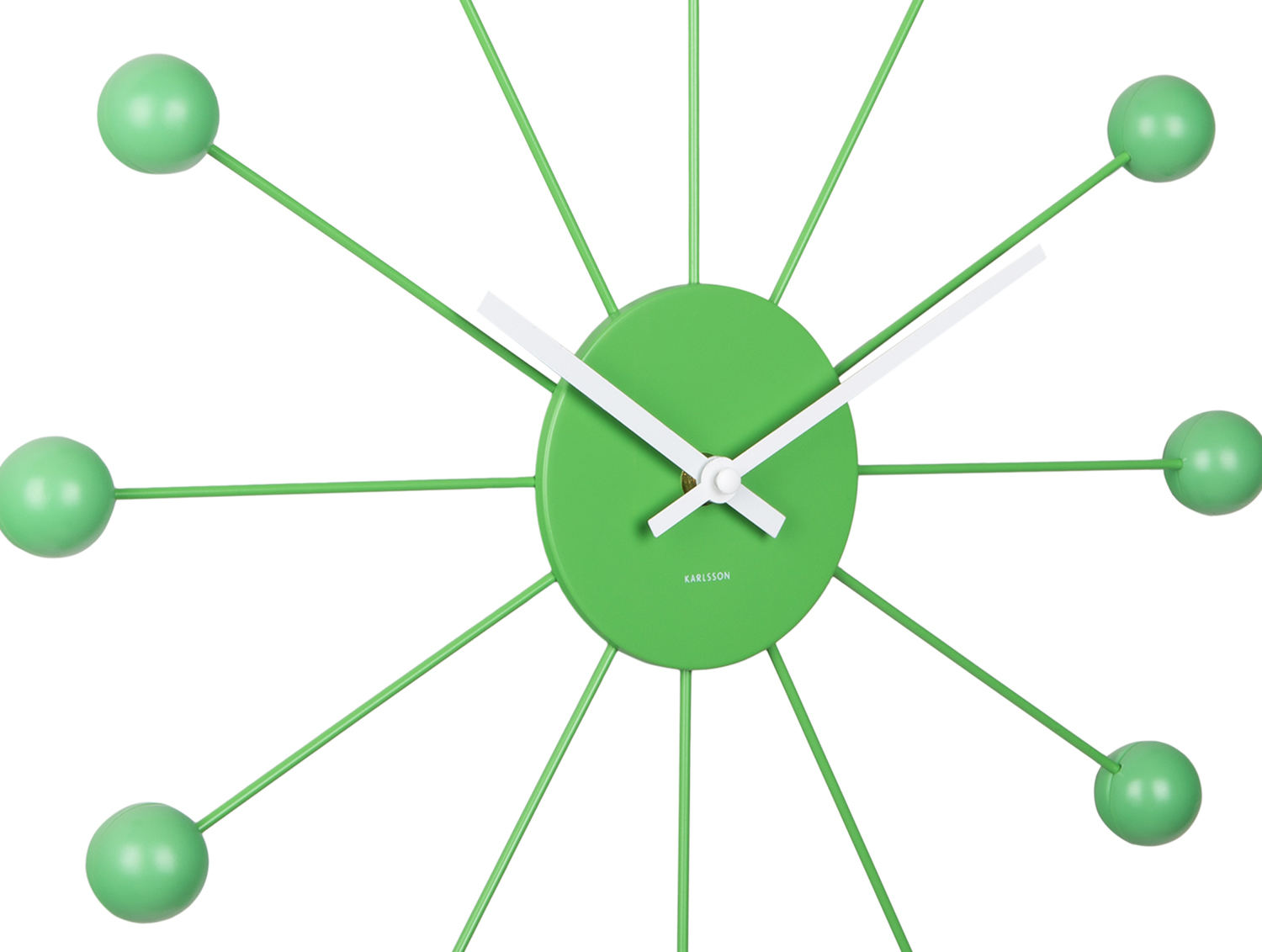 Wall clock Funky Spider bright green