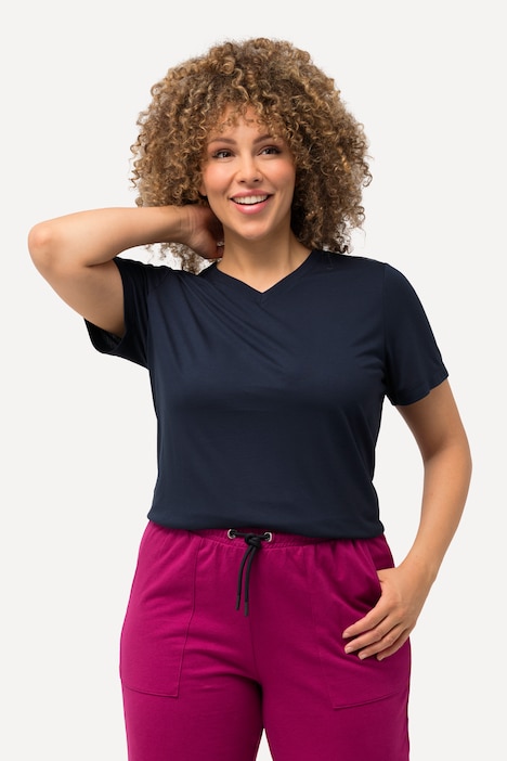Funktionsshirt, antibakteriell, V-Ausschnitt, Halbarm