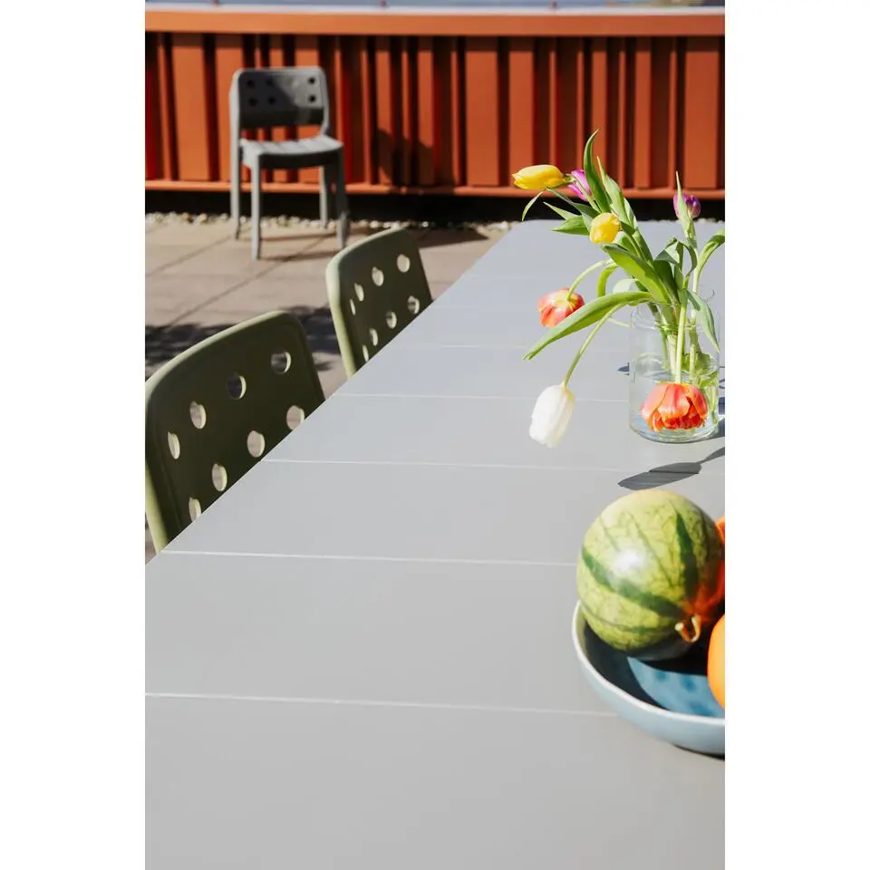 Housecraft Alban Tuintafel Rechthoekig 220x100 cm Metaal Grijs